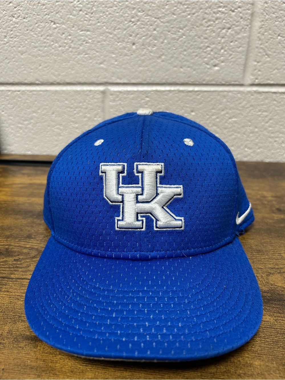 Nike Kids Royal Blue Mesh UK Logo Baseball Cap with White Accents